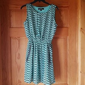 Chevron Print Casual Dress